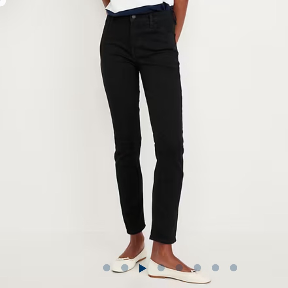 High-Waisted Old Navy Wow Straight Ankle Jeans - tall
